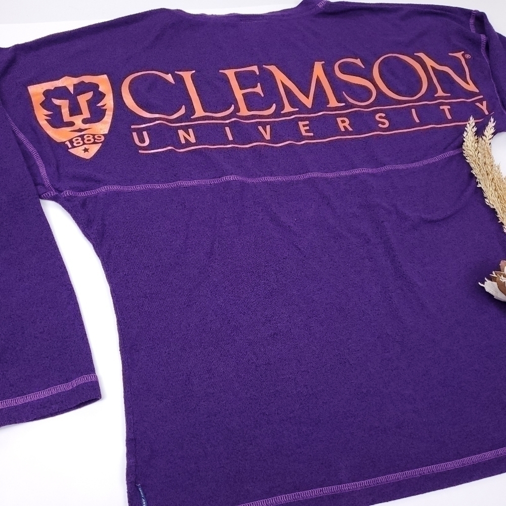 Clemson Tigers Women Oversized Pajama Feel Top XS - Picture 6 of 8